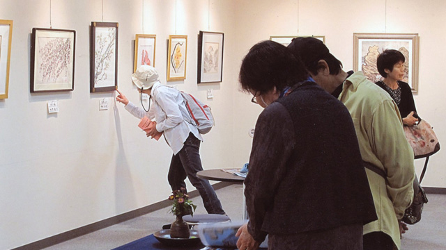 連文水墨画部展